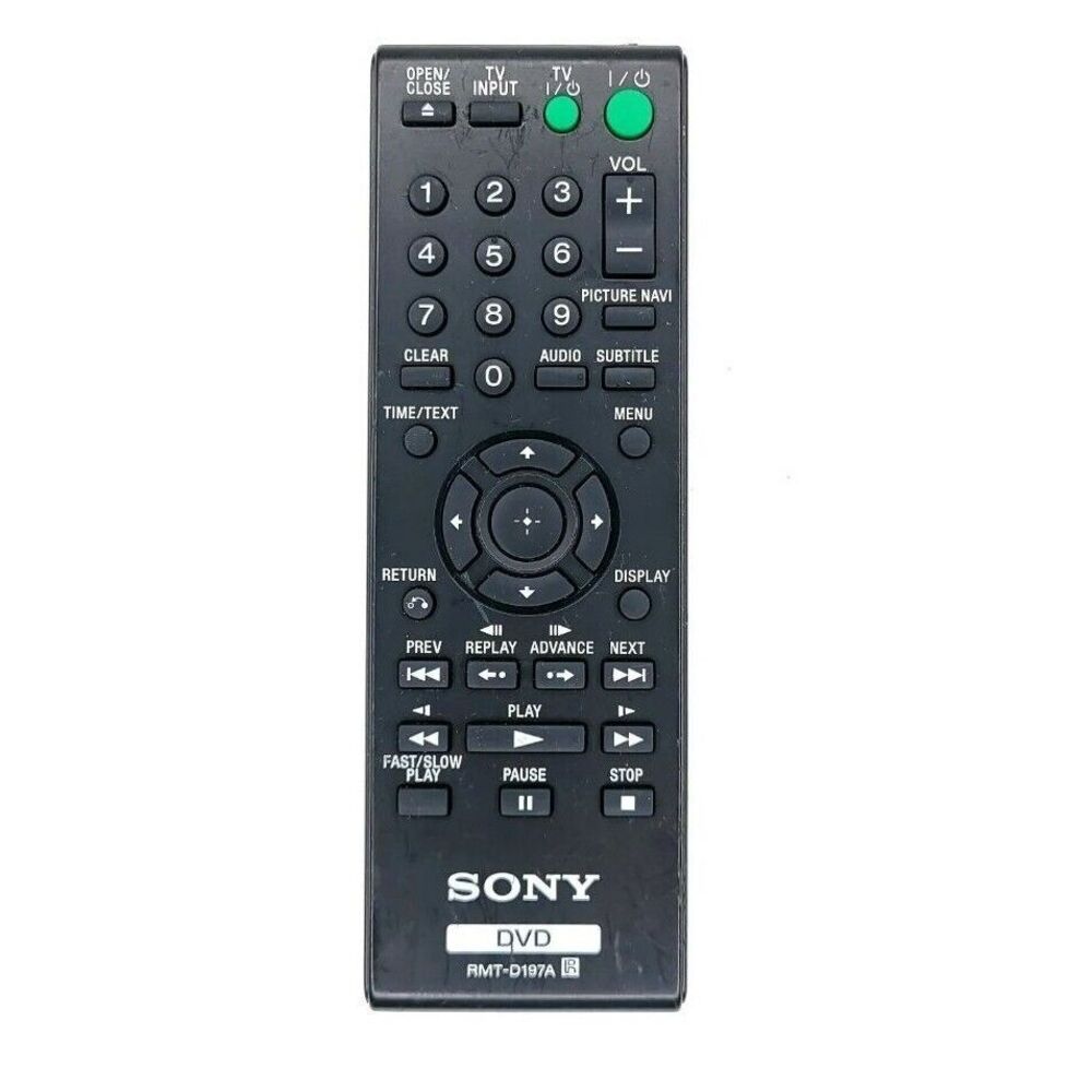 Genuine Sony RMT-D197A DVD Remote DVP-SR210 DVP-SR210P DVP-SR510 DVP-SR51 Tested